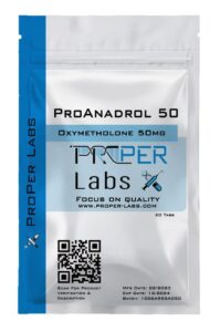 Image Of Proper Labs Proanadrol 50 Mg Pills, Featuring Anadrol (Oxymetholone) In A Clear, Labeled Packaging For Identification.