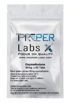 Anadrol (Oxymetholone) Tablets Sachet by Proper Labs with ingredients list.
