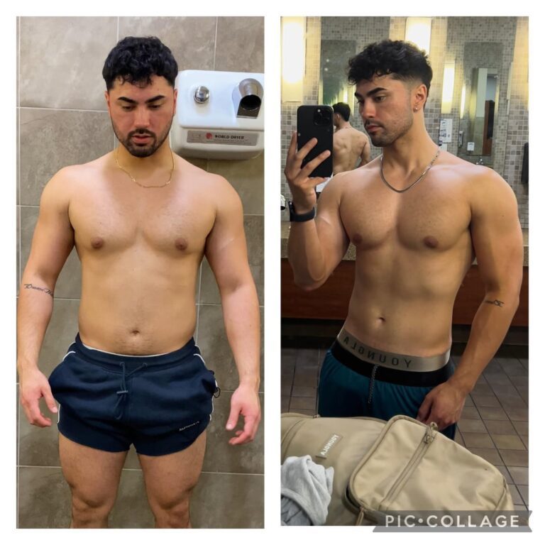 Testosterone Cypionate Trt Results After 4 Months. Before And After Compared.