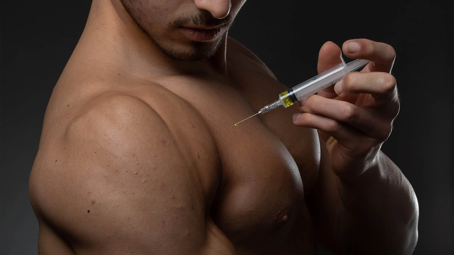 Men Injecting Boldenone Equipoise