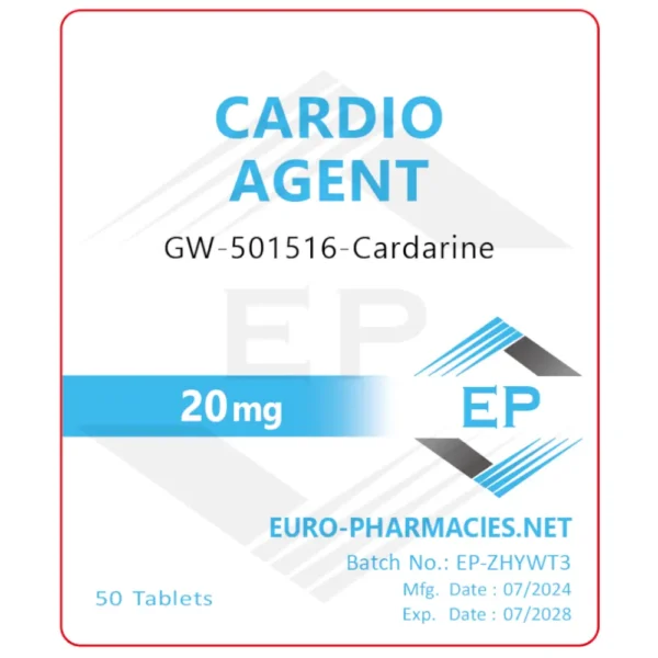 Cardio Agent (GW501516) - 20mg/tab - 50 tab - Euro Pharmacies