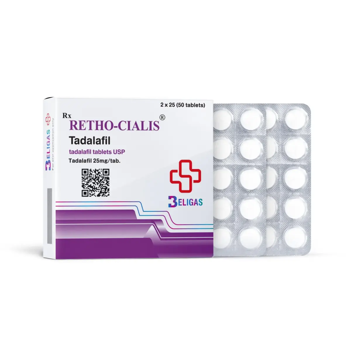 Retho® – Cialis Beligas Pharmaceutical Tadalafil 25Mg