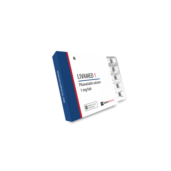 LIVAMED 1 Pitavastatin Calcium 1mg/50tabs - Deus Medical
